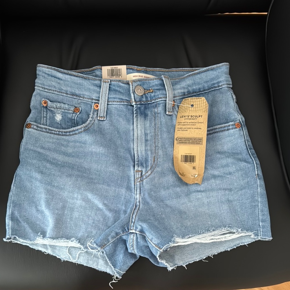Levi’s Sculpt Hypersoft Jean Jean Shorts size 24 00 high rise
